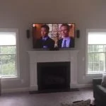 A simple curved TV install