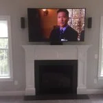 A simple curved TV install