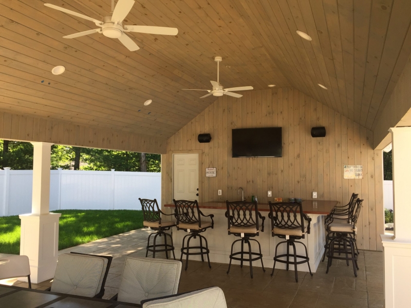 Franklin outdoor cabana AV system
